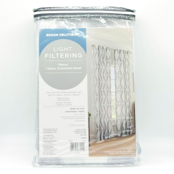 Design Solutions Maroc Light Filtering Sheer Grommet Panel - Picture 2 of 5